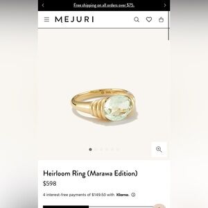 Mejuri 14k solid gold Hierloom Ring (Marawa Edition)